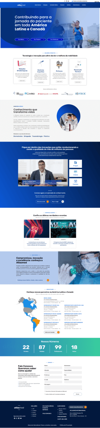 Site Institucional da Atlas Med