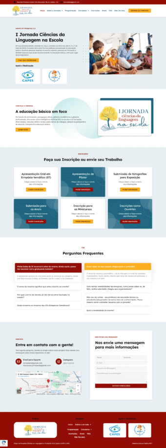 Site da Ciência da Linguagem na Escola, desenvolvido pela Galaxy MKT