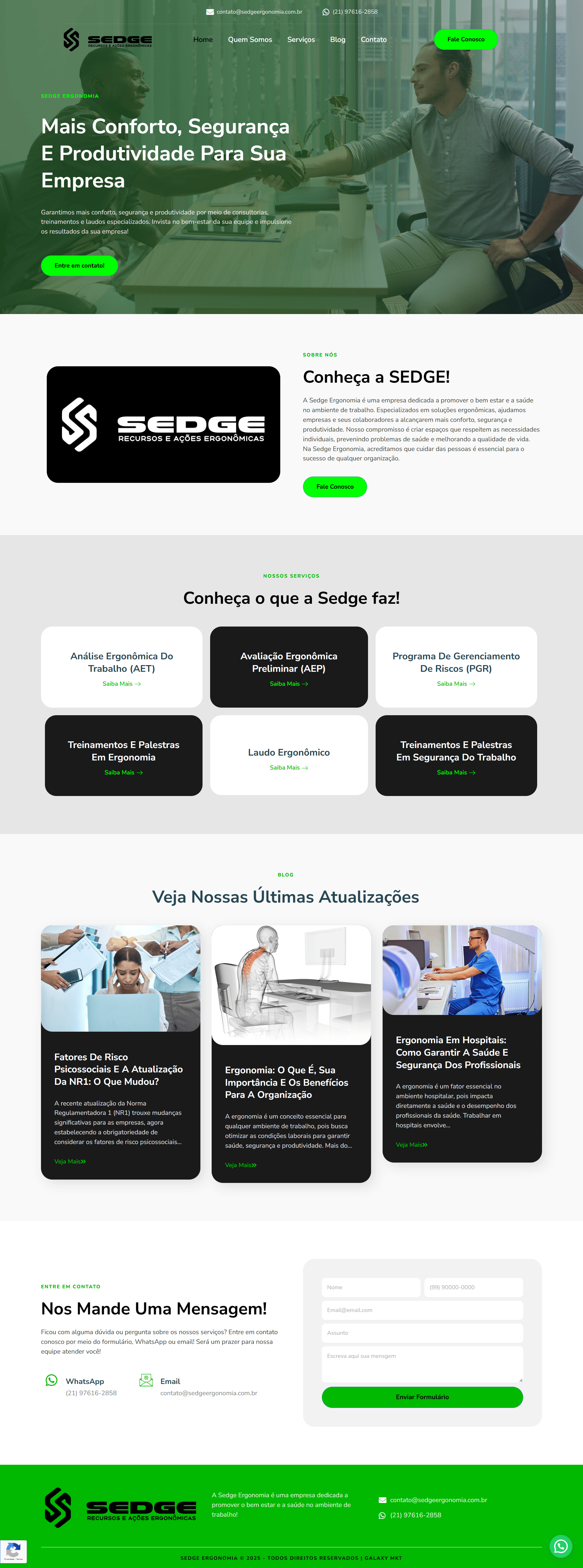 site Dr.Ergonimia desenvolvido pela galaxy