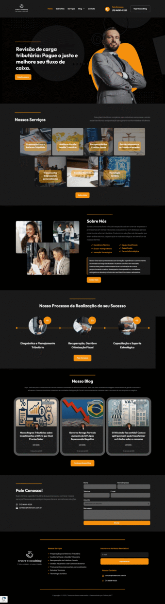 Portal de noticias para área Tributária, desenvolvido para Galaxy MKT